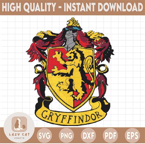 Harry Potter Gryffindor Crest, Harry Potter SVG, Instant do - Inspire ...