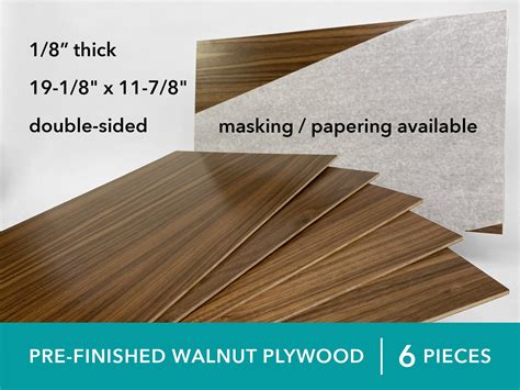 6 Sheets 1 8 Walnut Plywood Sheets For Glowforge UV Etsy