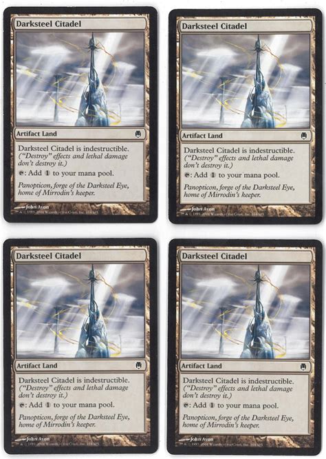 Magic the Gathering Darksteel Single PLAYSET Darksteel Citadel X4 ...