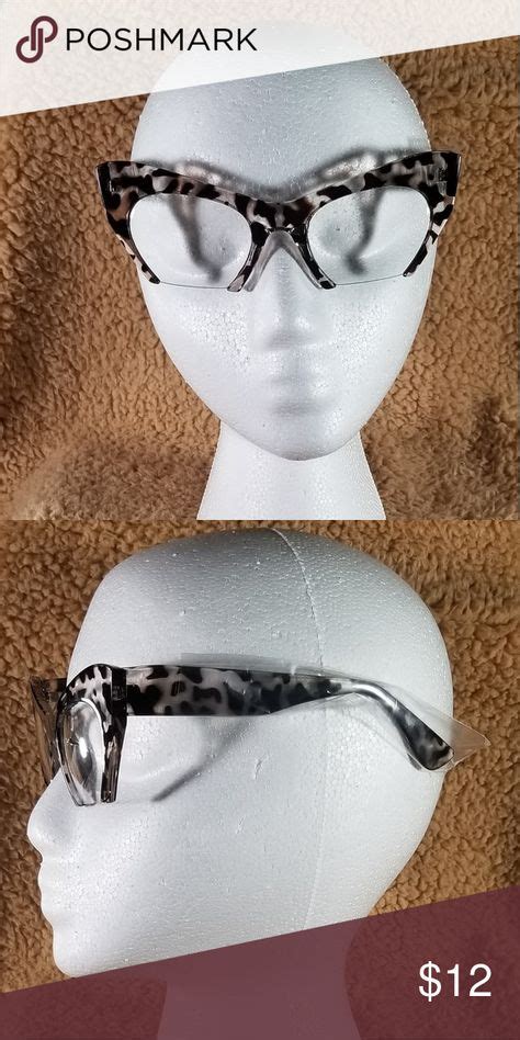 Leopard Print Cat Eyed Half Framed Glasses Get The Trendy Cat Eyed Look