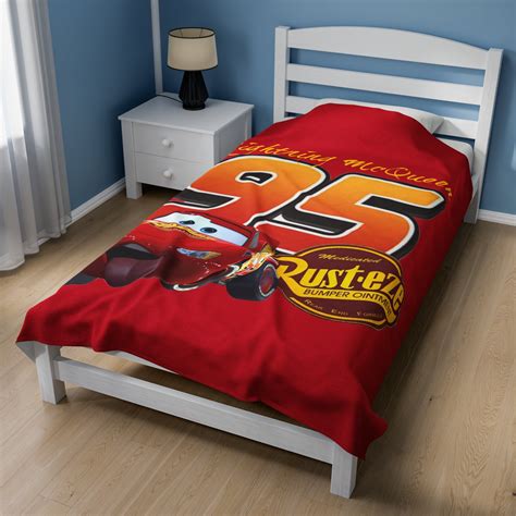 Cars Lightning Mcqueen Velveteen Plush Blanket buy Now - Etsy