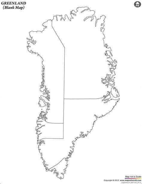 Blank Map of Greenland | Greenland Map Outline