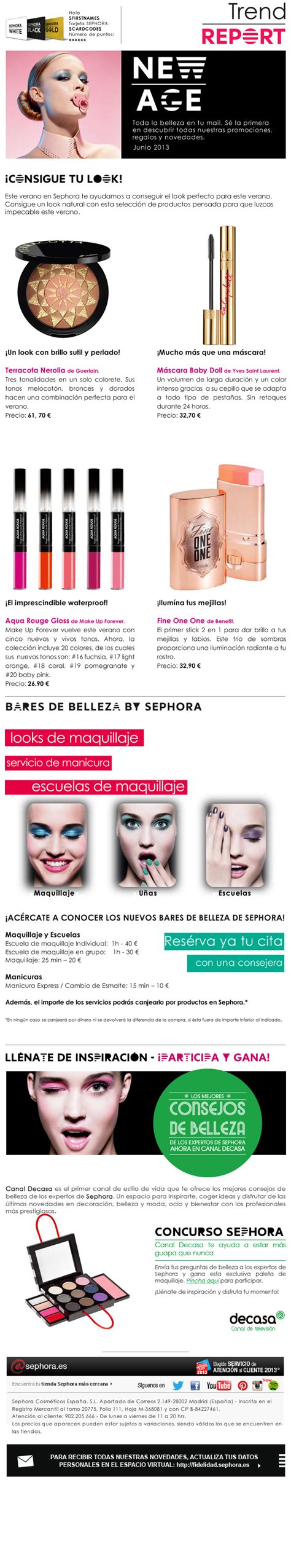 Newsletter Sephora Junio 2013 Bar De Belleza Sephora Belleza