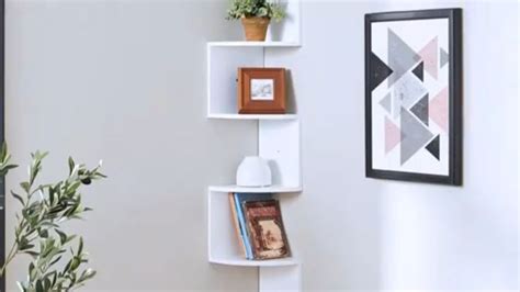 Minimalist Floating Wall Mount Corner Shelves Rack Display Wall Decor