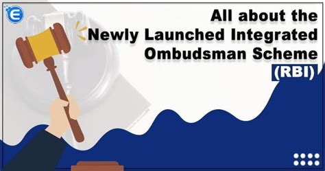 Newly Launched Integrated Ombudsman Scheme Rbi Enterslice