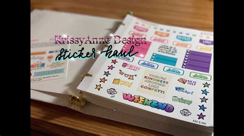 KrissyAnne Design Sticker Haul YouTube