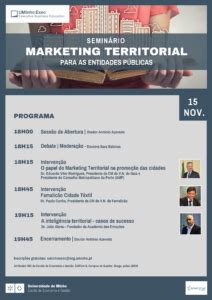 Cartaz Seminário Marketing Territorial UMinhoExec Formação Executiva