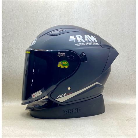 Jual NHK R1 Max Black Doff Paket Ganteng Visor Iridium I Helm Half