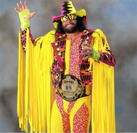 Macho Man And One Of His Colorful Outfits Wrestling Superstars