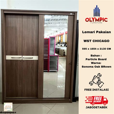 Jual Lemari Baju Pakaian Wardrobe Olympic Wst Chicago Lemari Pintu