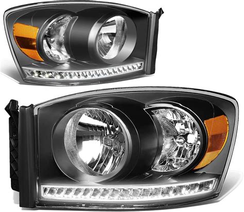 Amazon DNA MOTORING HL LED RM06 BK AM Pair LED DRL Front Bumper