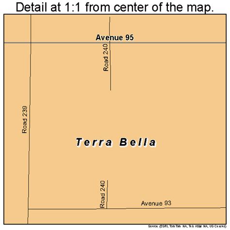 Terra Bella California Street Map 0678288