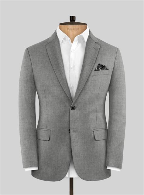 Marco Stretch Worsted Mid Gray Wool Suit Studiosuits