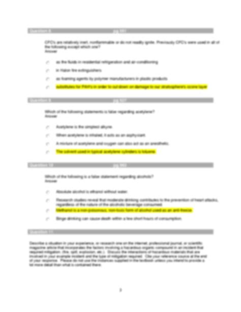 SOLUTION BOS3640 Columbia Southern Unit VI Hazardous Organic Compounds