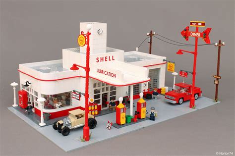 Art Déco Gas Station Lego Architecture Vintage Lego Lego House