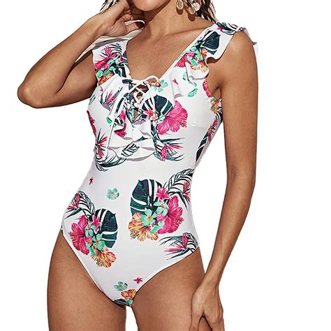 Lady Monokin Padded One Pieces Swimsuit Swimwear Vintage Summer