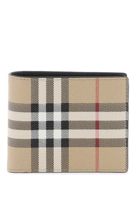 Burberry Bifold Wallet With Check Motiv Gem