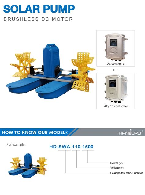 Handuro W Solar Powered Paddle Wheel Aerator With Battery Buy