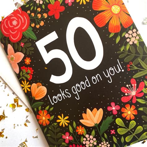 50th Birthday Card 50th Birthday Card For Women 50 Birthday Etsy