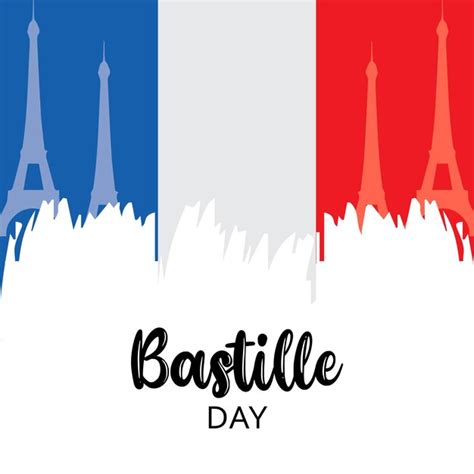 Happy Bastille Day Illustration Vectorielle De La Fête Nationale