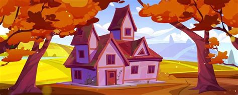 Cartoon Village Home Vector Art, Icons, and Graphics for Free Download