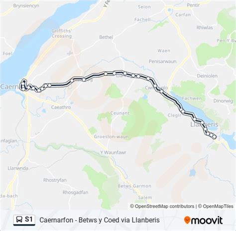 S Route Schedules Stops Maps Llanberis Updated