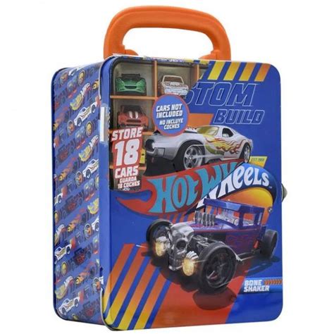 Контейнер для 18 машинок Hot Wheels в синьому металевому корпусі HWCC2 23B