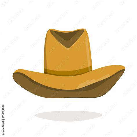 Cowboy Hat Isolated Element Vector Drawing Illustration For Icon Game