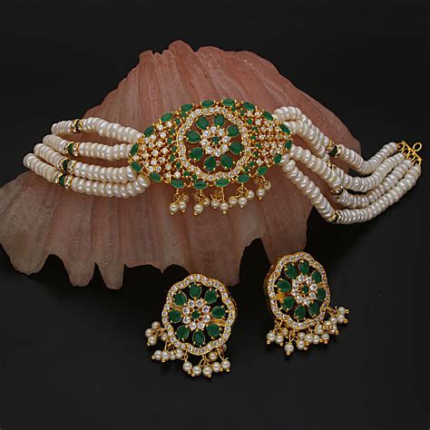 Buy Send Sri Jagdamba Pearls Trendy Choker Necklace Set Online Fnp