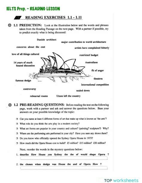 Reading Ex Ielts Practice Interactive Worksheet Topworksheets