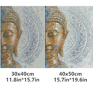 DIY 5D Diamant Malerei Full 40x50cm Buddha Mandala Square Drill Diamond