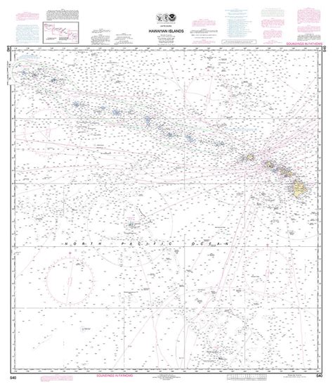 Hawaiian Islands Noaa Chart 540 Digital Art By Nautical Chartworks