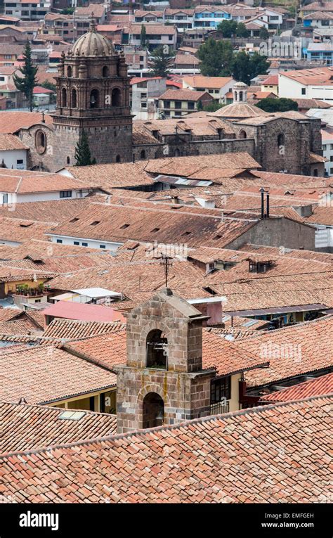 Cusco city,Peru. Aerial view of the historic center Stock Photo - Alamy