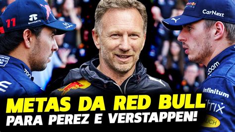 RED BULL TRAÇA METAS PARA VERSTAPPEN E PEREZ EM 2024 FÓRMULA 1 GP