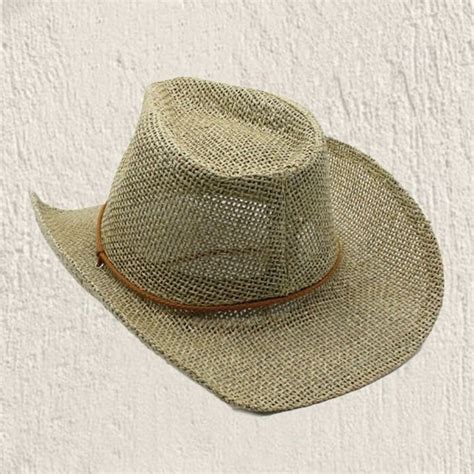 Straw Hat for Men Sun Hats Straw Cowboy Hat Straw Beach - Etsy