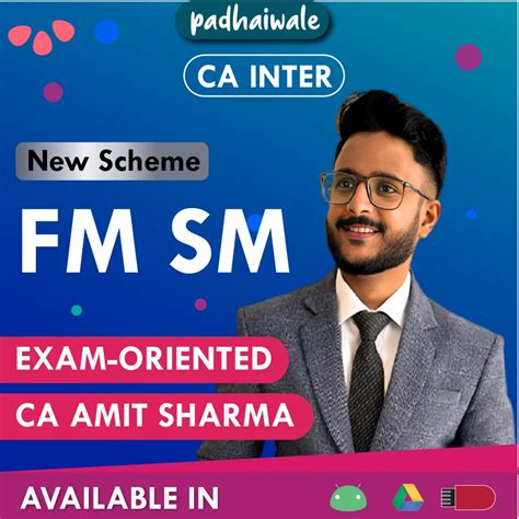 Ca Inter Fm Sm Exam Oriented Batch By Ca Amit Sharma At In