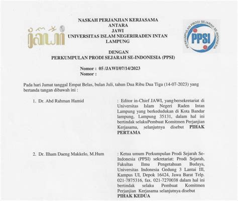 Surat Perjanjian Kerjasama Ppsi