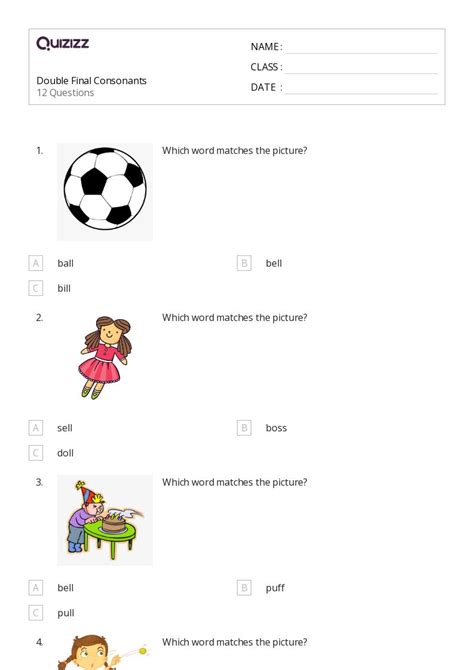 Double Consonants Worksheets For St Grade On Quizizz Free