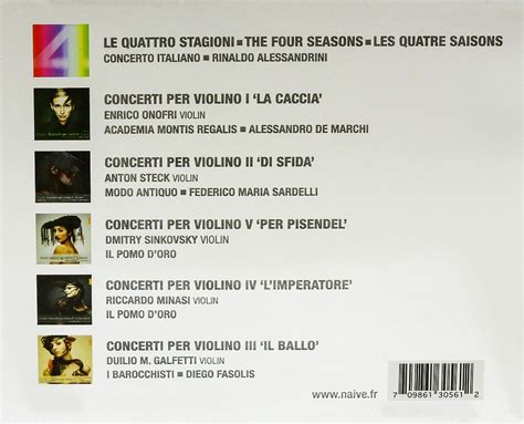 makdelart - classique: VIVALDI - VIOLIN CONCERTOS (naive, 6CDs) [Boxset]