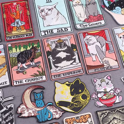 Parche De Tarot De Gato Divertido Para Planchar En La Ropa Parches