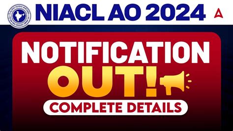 NIACL AO 2024 Notification NIACL Administrative Officers Notification