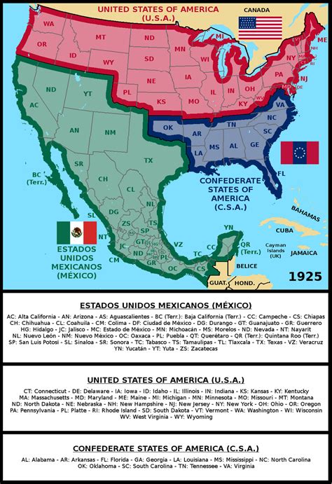 Greater Mexico USA And CSA 1925 By Matritum On DeviantArt Black