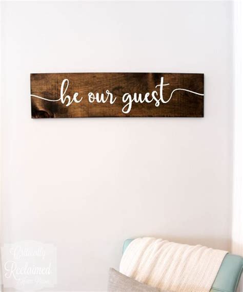 Be Our Guest Wood Sign Guest Room Decor Home Decor Etsy