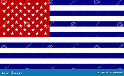 Glossy Glass Fictional Flag Of The Imaginary Communist Republics Of America Stock Illustration