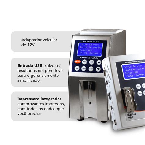 Analisador de Leite Master Complete Formis Instrumentos de Medição