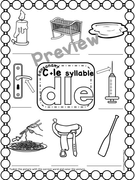 Consonant Le C Le Stable Syllable Orton Gillingham Ble Cle Dle