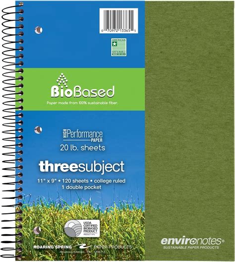 Roaring Spring Environotes Recycled Spiral Bound 1 Subject