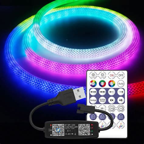 Imperme Vel Neon Led Strip Kit Flex Vel Fita Rgb Inteligente Luz De