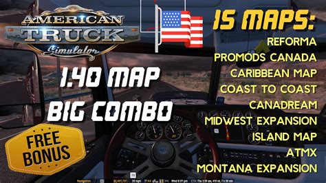 American Big 15 Maps Combo For ATS 1 40 Incl Promods Canada Reforma