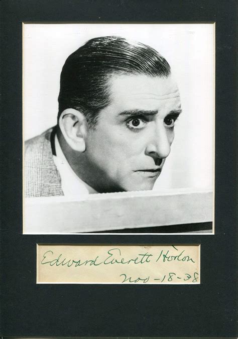 Edward Everett Horton Autograph Signed Album Page Mounted By Horton